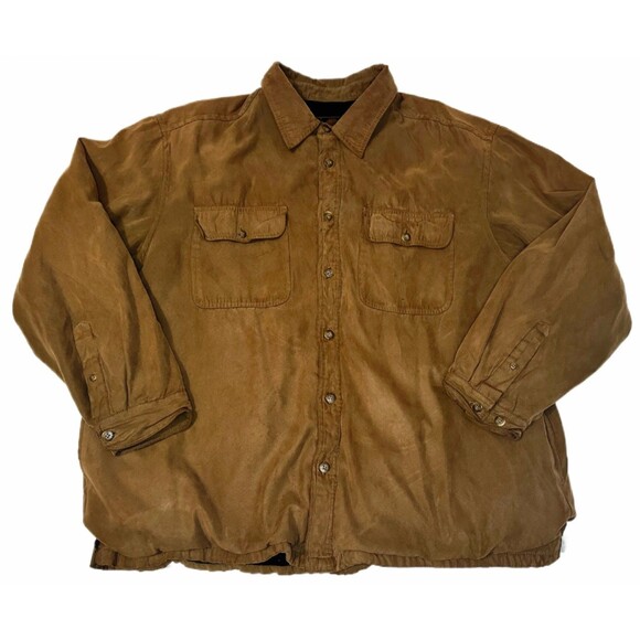 Weatherproof Garment Co. Harrington Bomber Jacket Men's Suede Brown Size XXL - Picture 8 of 9